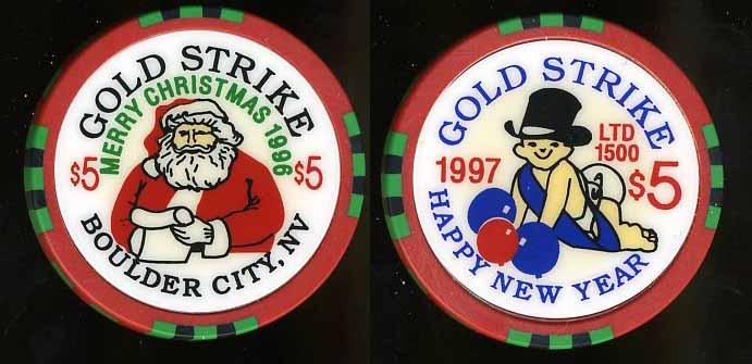 $5 Gold Strike Christmas 1996 New Year 1997