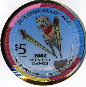 $5 Indian Springs Jumpin Mad MOE 2002 Winter Olympics 