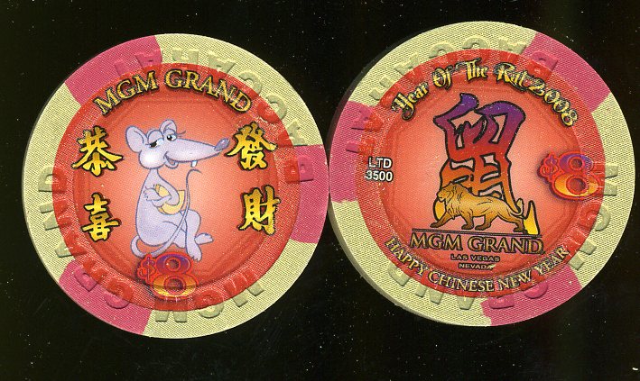 $8 MGM Grand Chinese New Year 2008 Year of the Rat