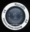 HAR-1 $1 Harrahs 1st issue Concentric