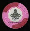 BAG-2.5 $2.50 ballys grand Obsolete chip
