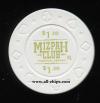 MIZPAH Casino Chip 1963 Tonopah Nevada $5 