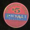 $5 Hyatt Regency 3rd issue 1995 Lake Tahoe