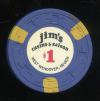 $1 Jims Casino & Saloon 1st issue 1970