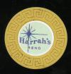 Harrahs Reno Roulette Yellow Blue Star 1960s