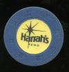 Harrahs Reno Roulette White Blue Yellow 1970s