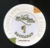 $1 Aladdin London Club Oversize Baccarat Chip