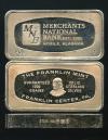 Merchants National Bank Franklin Mint 1000 Grains = 2+ Troy Ounces Sterling Silver