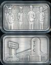 1 OZ The Poured Corner Kings of the Hill Antiqued .999 Fine Silver Bar