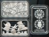 1-OZ High Rollers Craps Pit Bullion & All-Chips Collab Proof and Antique .999 Fine Silver 2 Bar Set