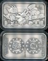1-OZ High Rollers Craps Pit Bullion & All-Chips Collab Antiqued .999 Fine Silver Bar