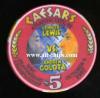 CAE-5aa $5 Caesars Lennox Lewis VS Andrew Golota October 4th 1997 WBC Heavyweight Championship