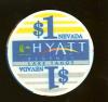 $1 Hyatt Regency 2nd issue 1991 Lake Tahoe 