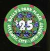 BPP-25b $25 Ballys Park Place 3rd issue UNC