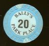 Ballys 4 Park Place Lt. Blue Table 20